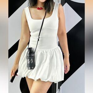 NIB Stylish White Sleeveless Mini Dress